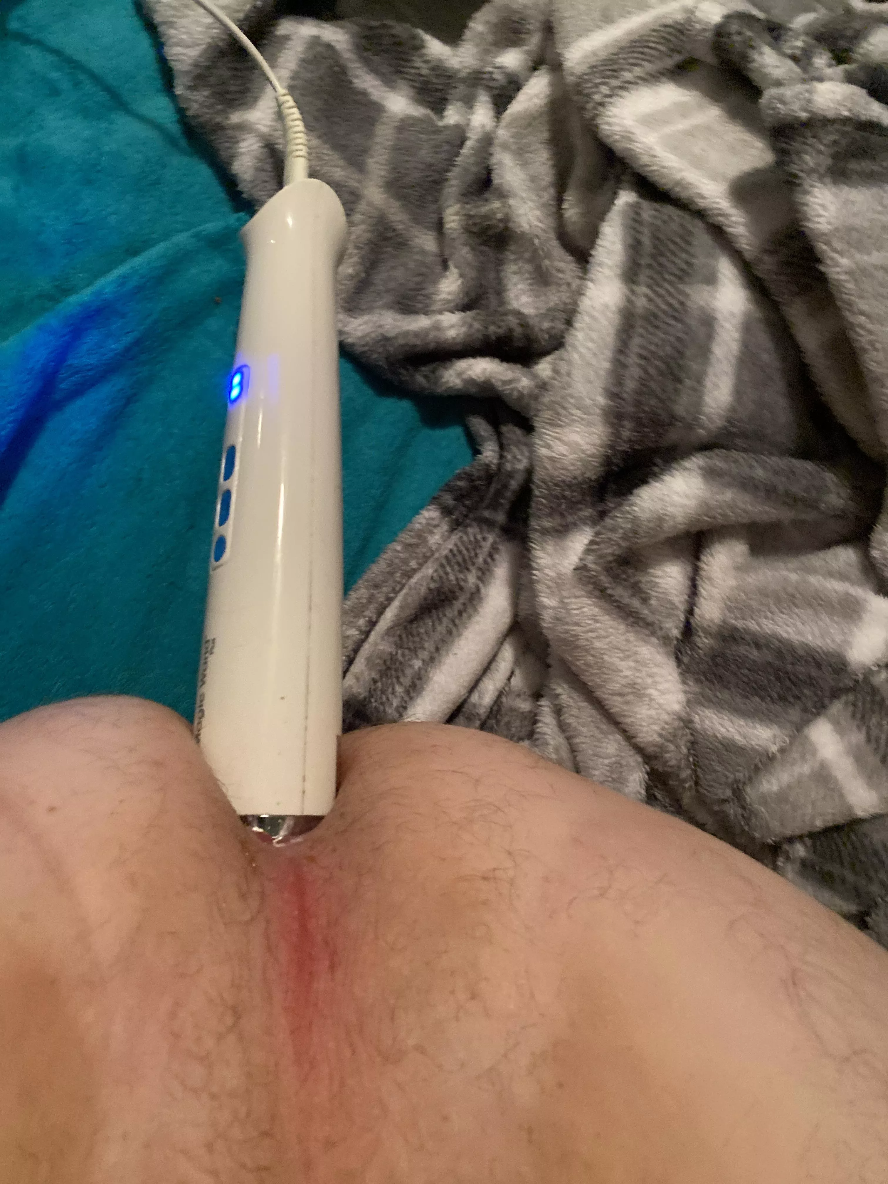 Hitachi magic wand up my ass