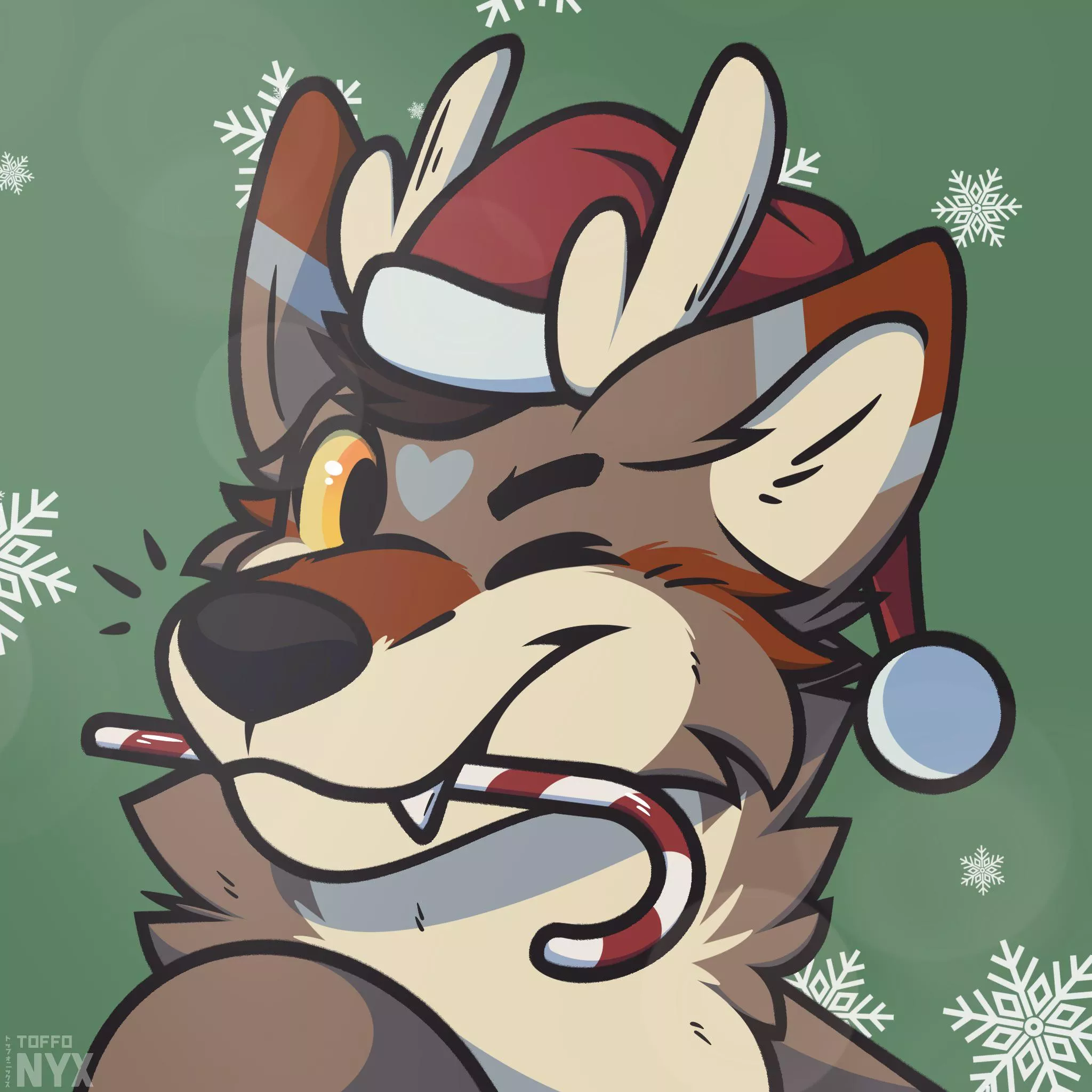 Holiday Headshot of my OC Cyrus! (Art by Me)
