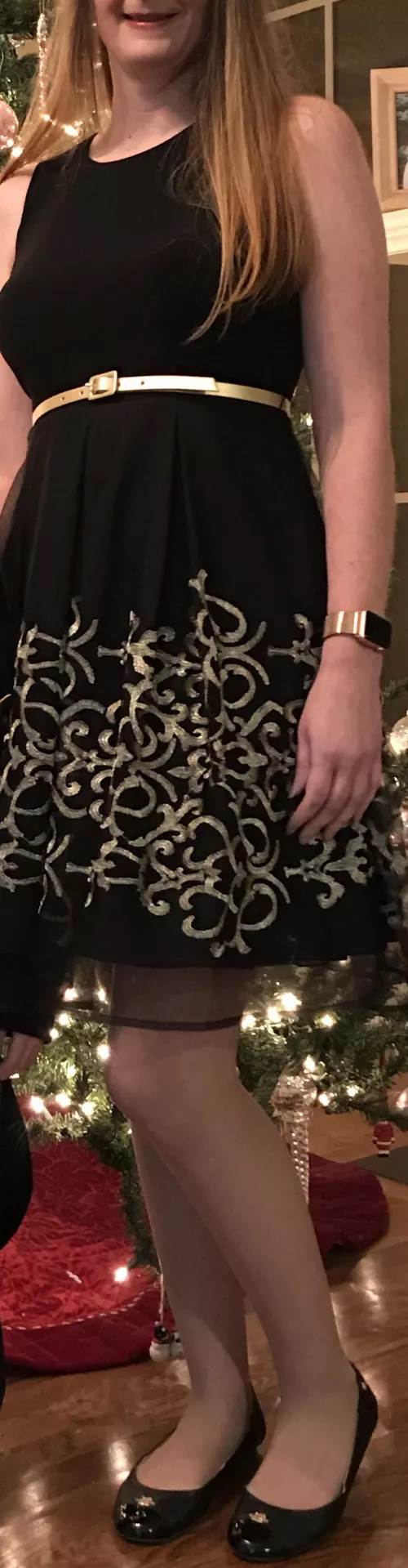 Holidays with wife wearing pantyhose.