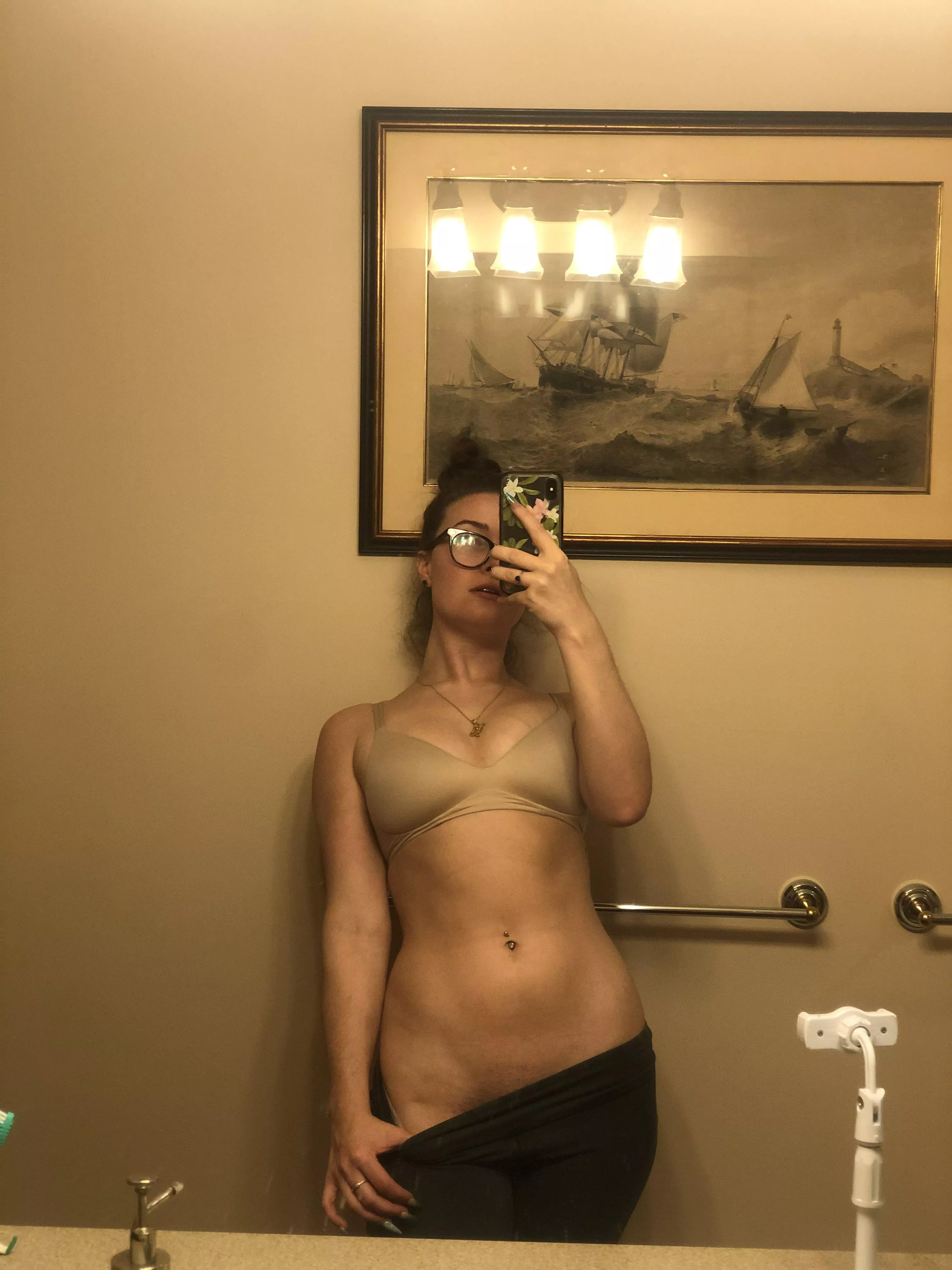 Home for the holidays hiding in the bathroom to take naughty pictures