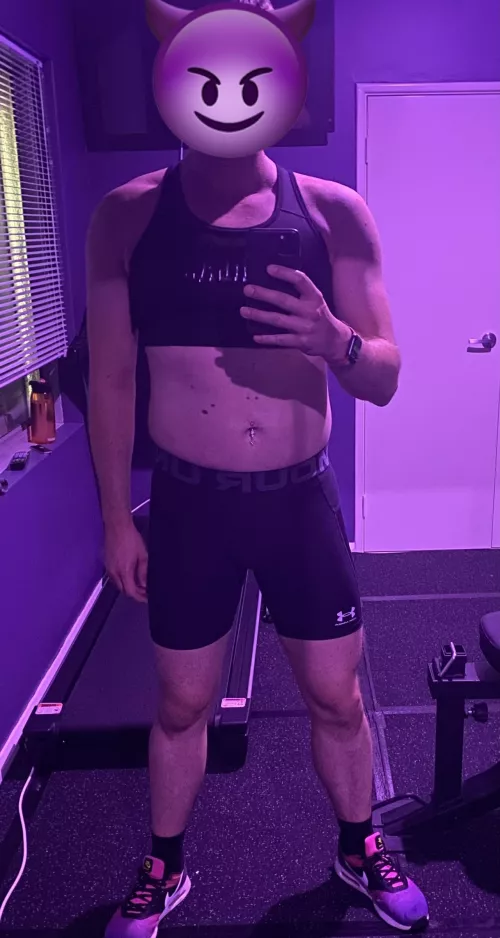 Home gym means I can workout in whatever I want 😊