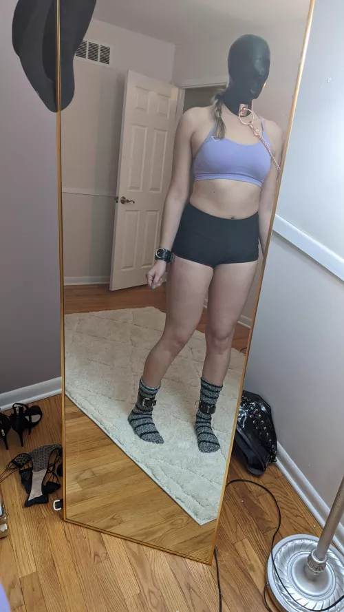 Hooded, collared, and leashed. How I spent my Friday night. 24F