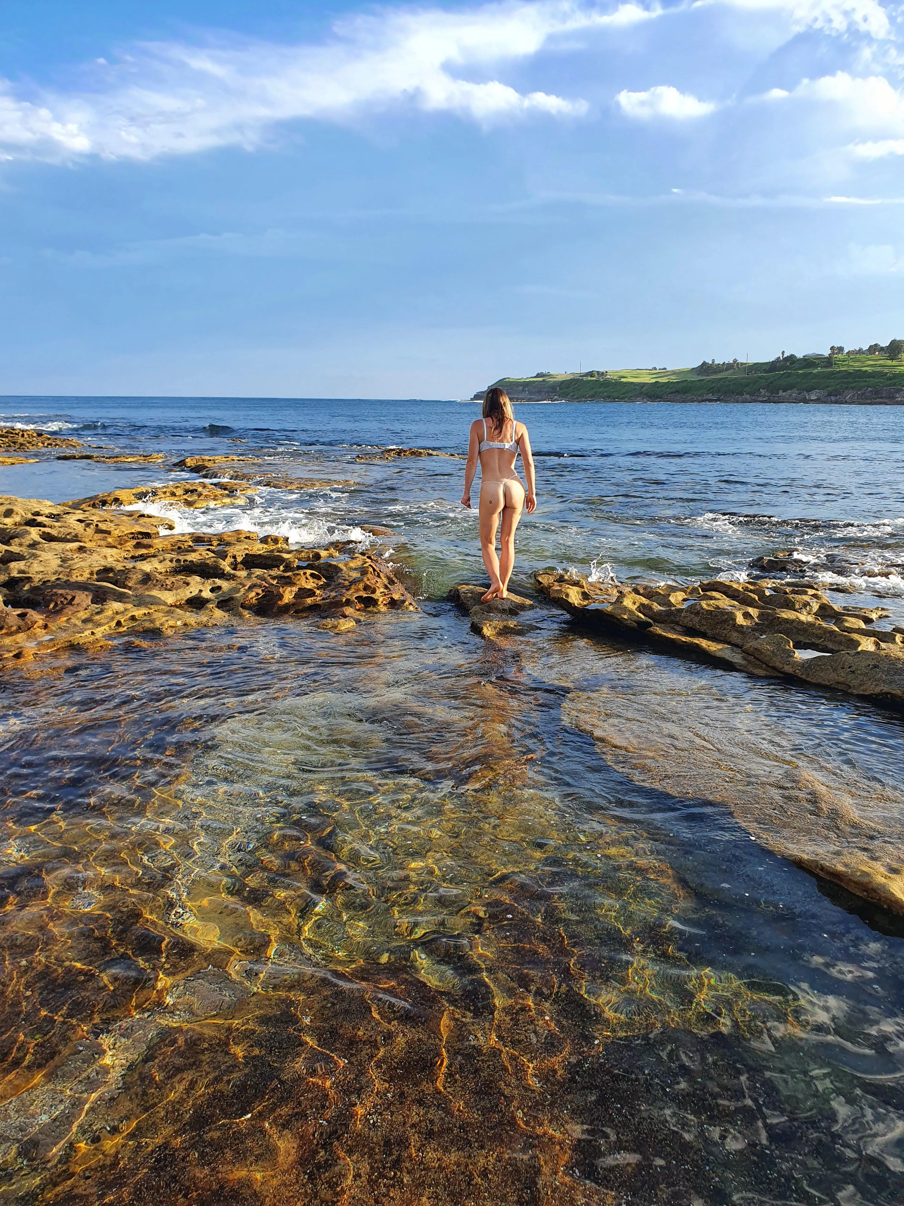 hope no one minds me in my bra and thong. [F]