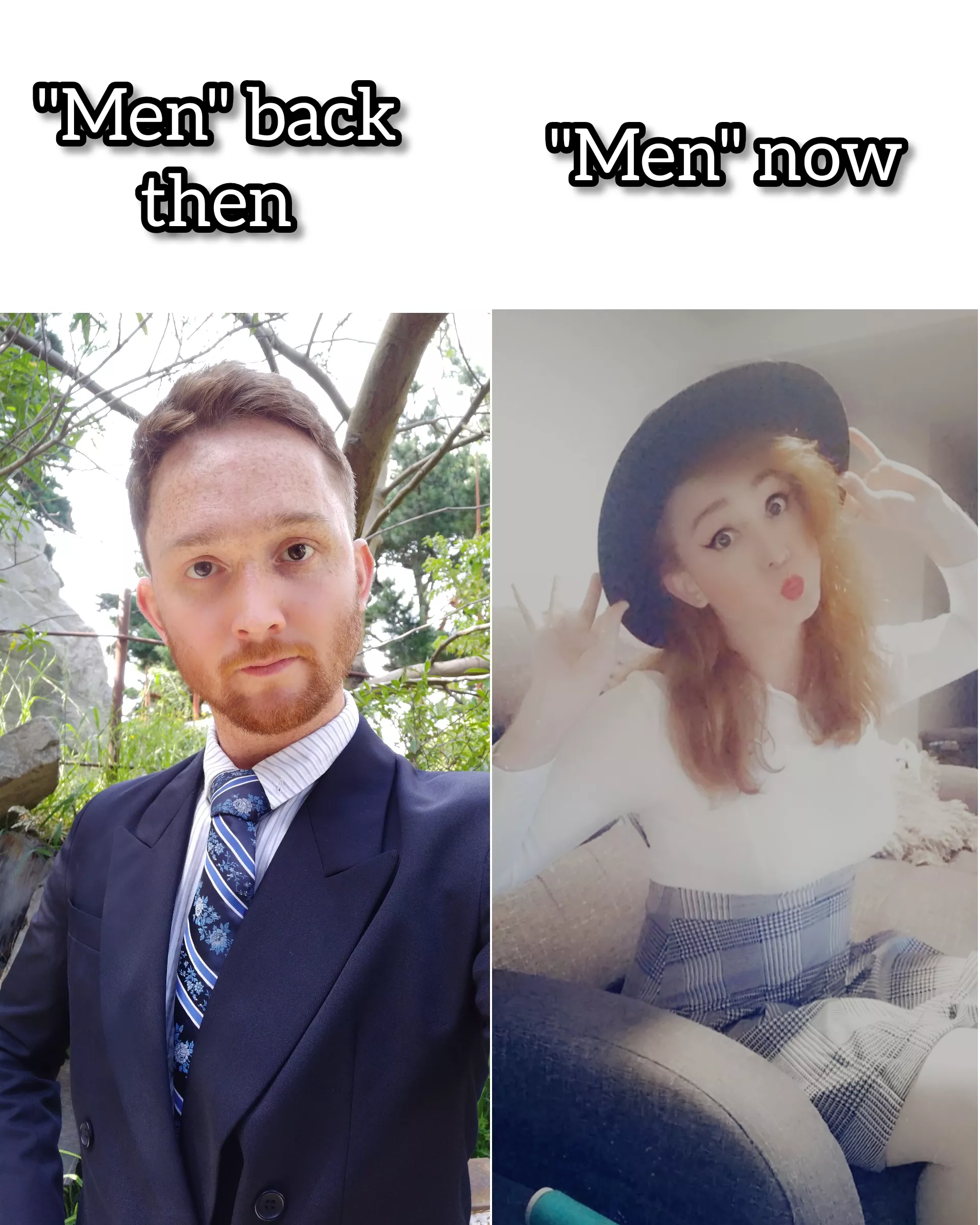 Hopefully this meme hasn't died off yet. And yes, that is me in both pics ☺️