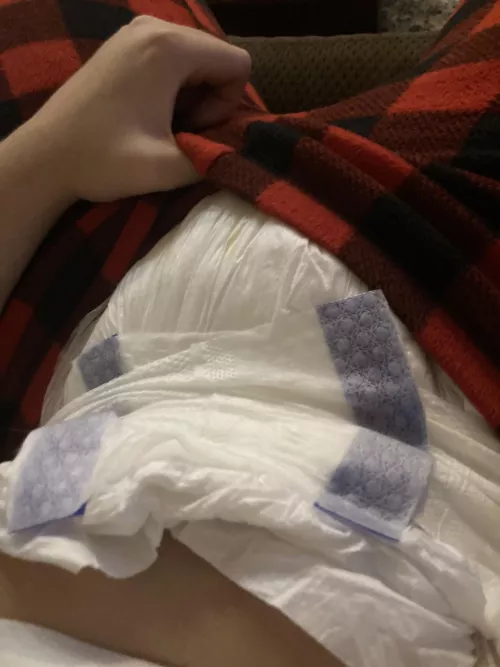 Hoping daddy changed my messy diaper soon, itβs all squished