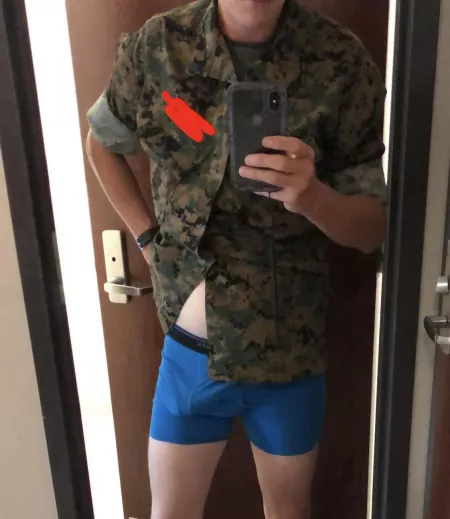 Hoping sergeant doesn’t knock on the door.