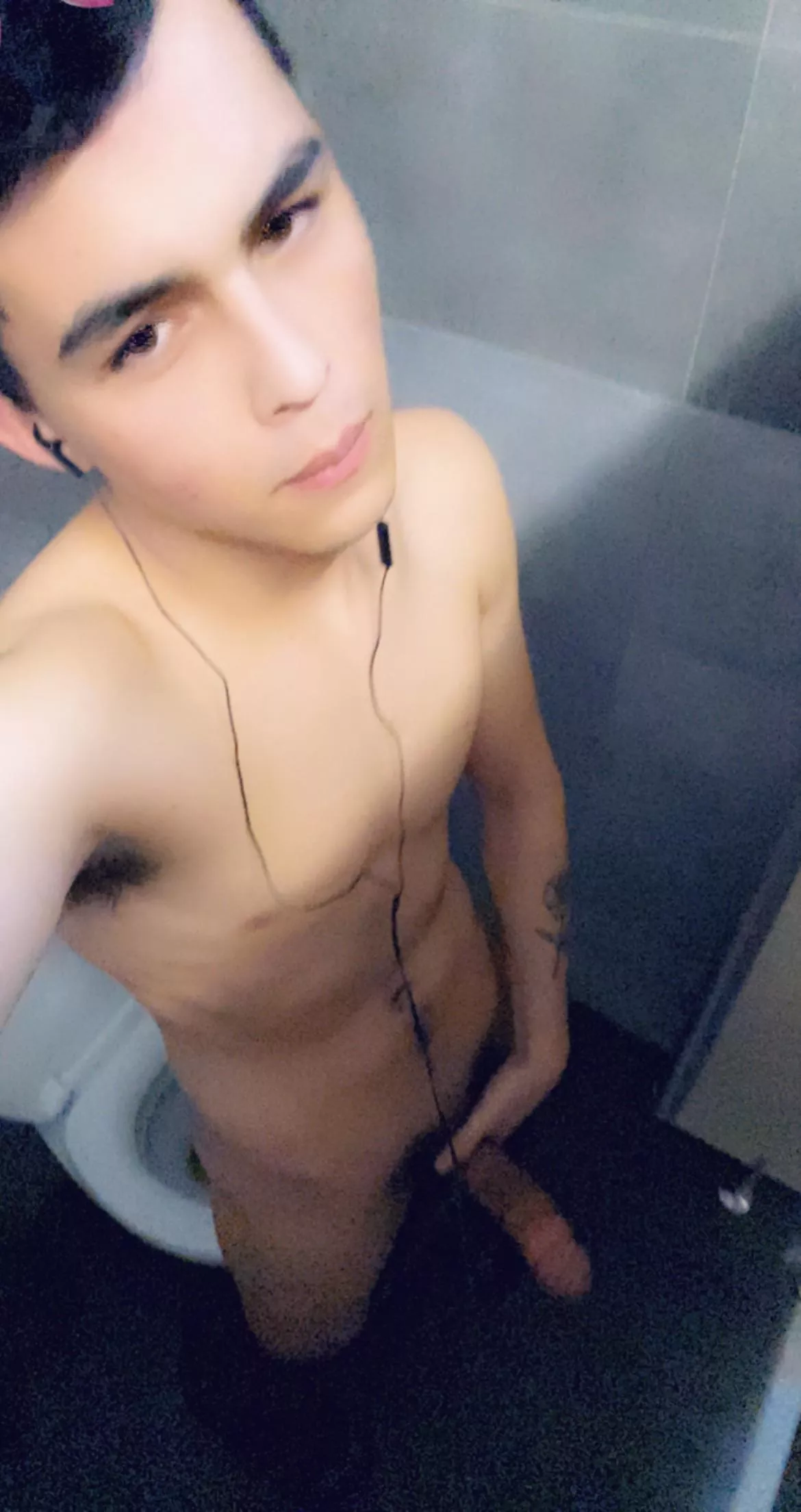 Horny in a public bathroom