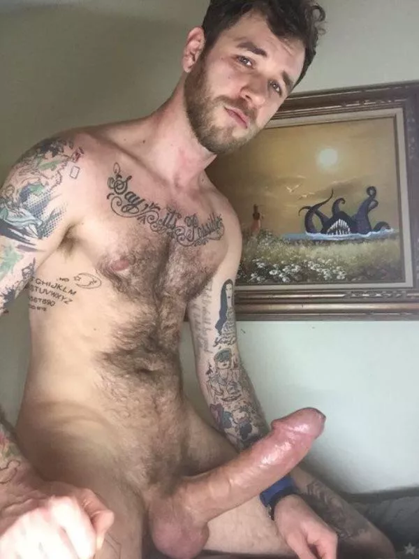 “Horny inked guy” …