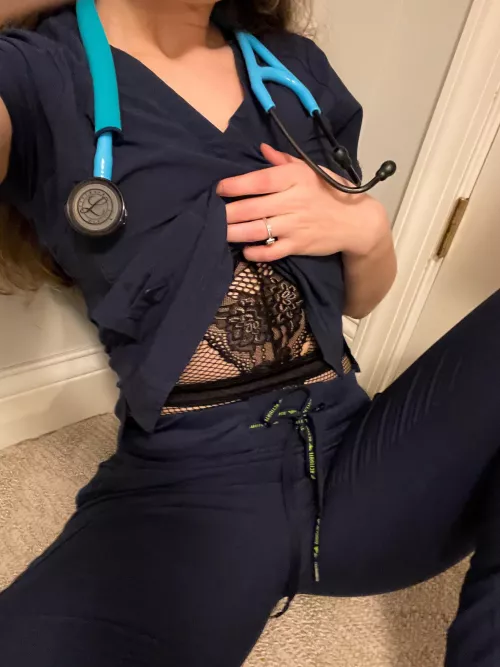 Horny nurses are the best nurses! Yes, I did wear this all shift last night! 🤫👩🏼⚕️😘