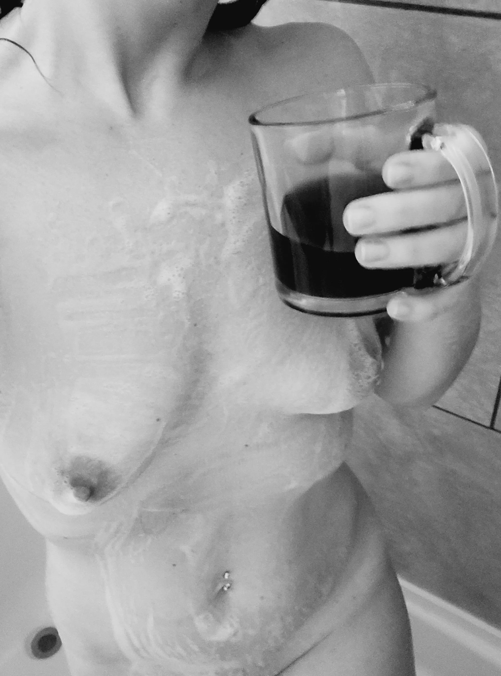 Hot coffee and a hot shower, two of my favorites. Just need someone to wash me!