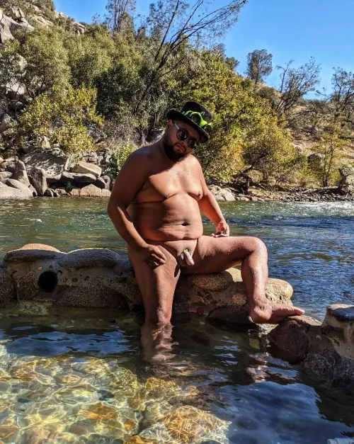 Hot springs sun soaking