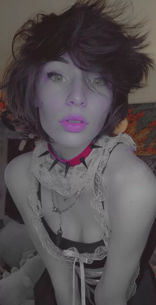 How about a cute goth maid?