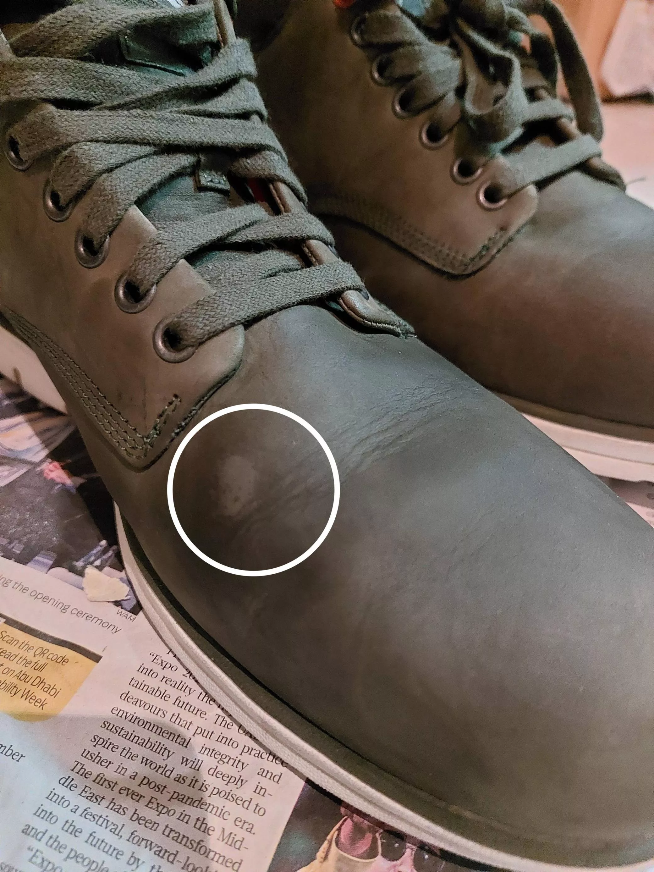 How do I get rid of this spot? Used Nubuck conditioner but it won't go away.
