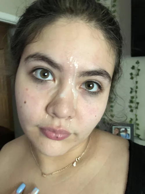 How do I look with cum on my face? 😜
