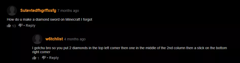 How do you forgot the recipe for a diamond sword