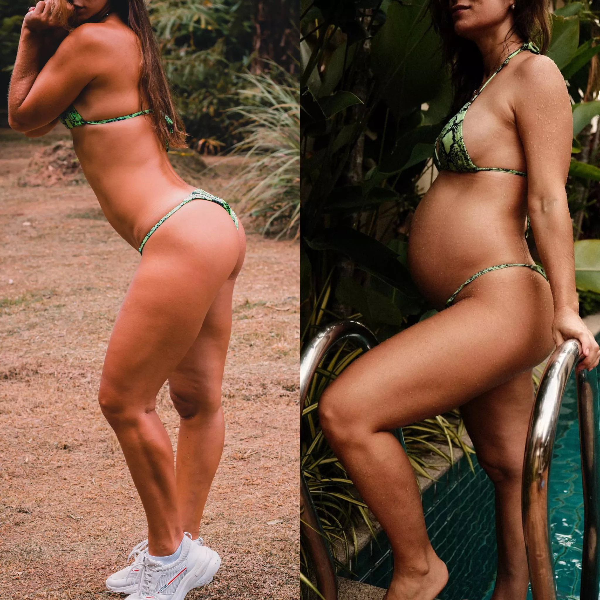 how do you like me more? BEFORE pregnancy or NOW in same swimsuit 🥰 how do you like me more? BEFORE pregnancy or NOW in same swimsuit 🥰