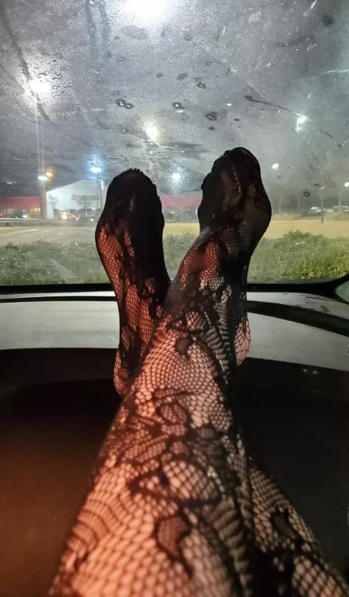 How do you like my date night fishnets?