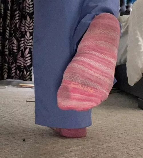 How do you like my new pink Hanes socks ๐