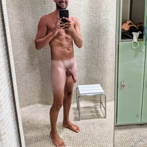 How I like to walk around the locker room