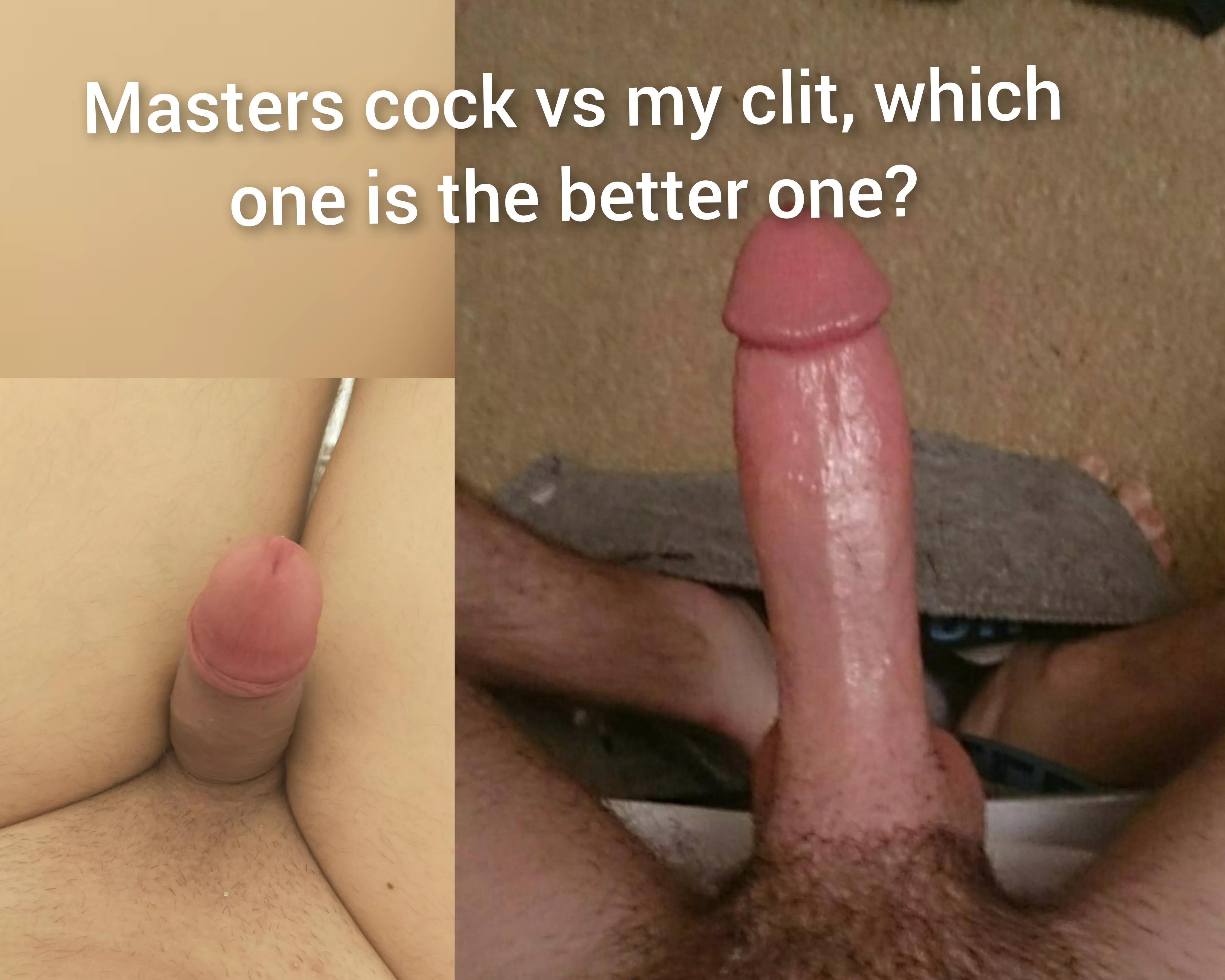 How i Look with a hard one compared to a Superior men😥