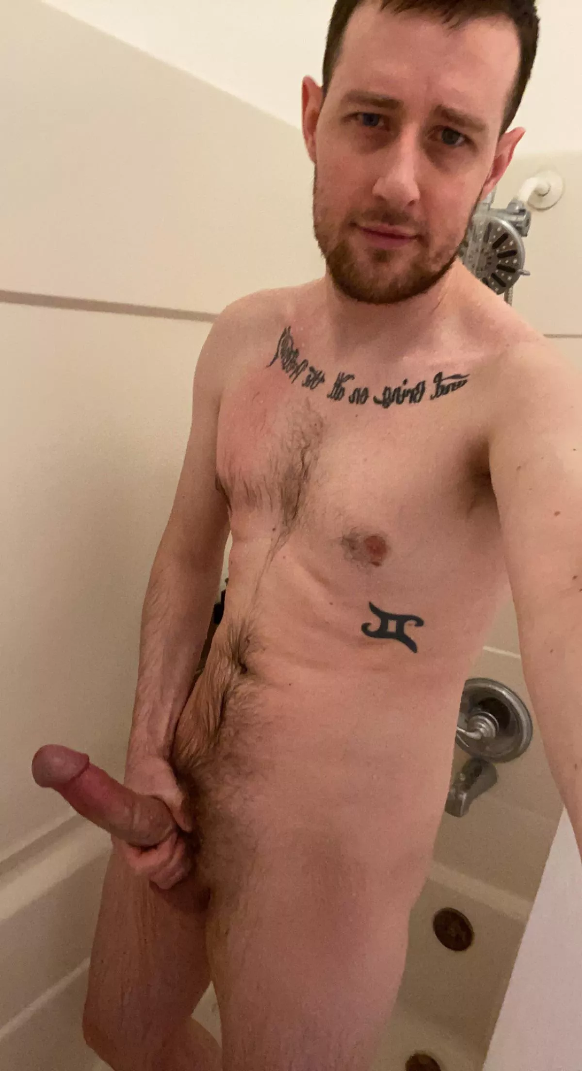 How many dudes could we fit in this shower?