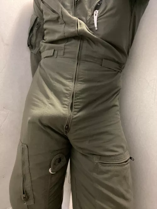 How’s my flight suit bulge?