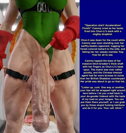 How's This For A Finisher? [Futa] [Big Dick] [Fellatio] [Rough Stuff] [Video Games] [Street Fighter] [Cammy White] [Chun-Li]