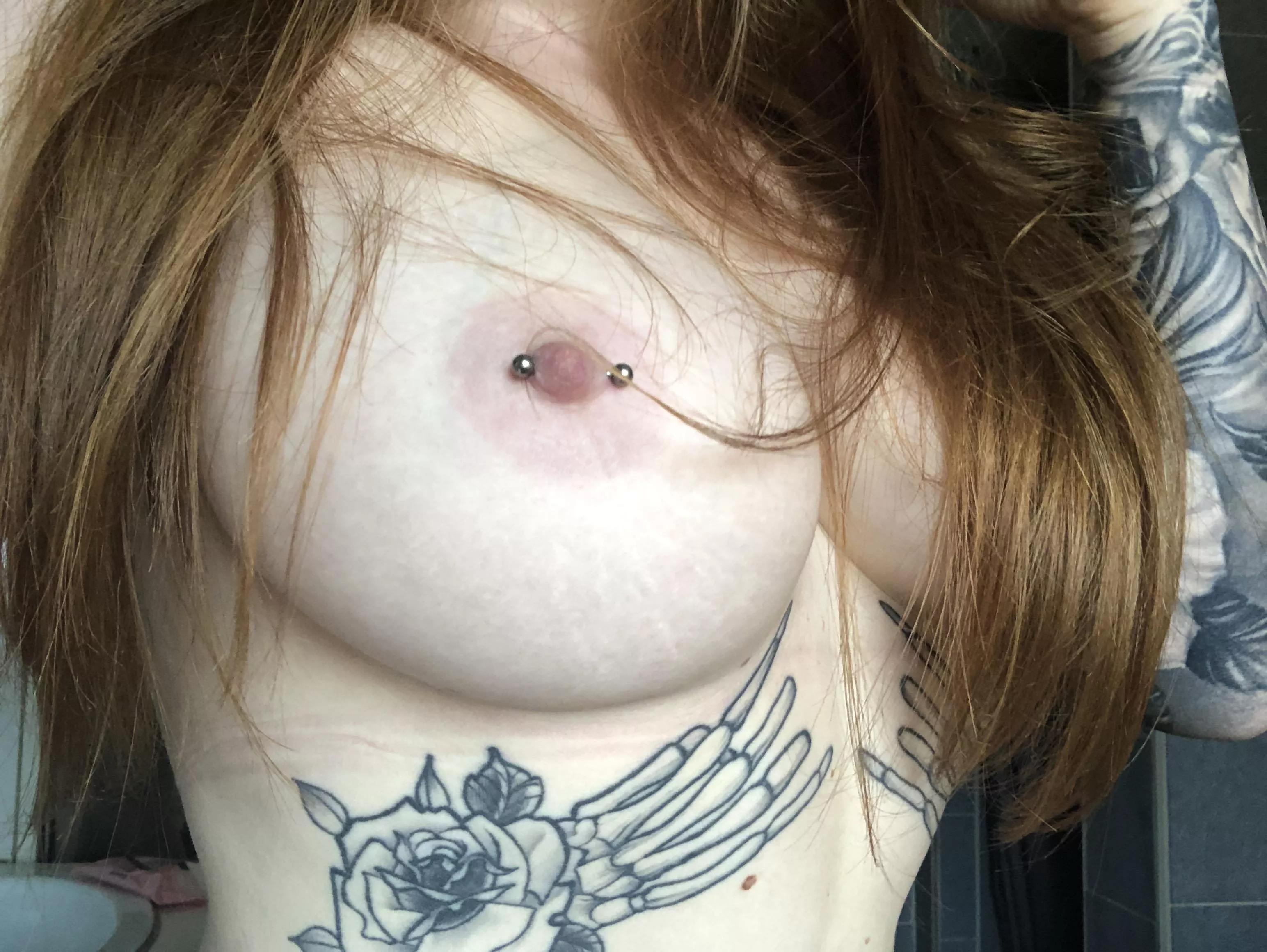 Hubby always gets his daily titty picture at work 🥰 Hubby always gets his daily titty picture at work 🥰