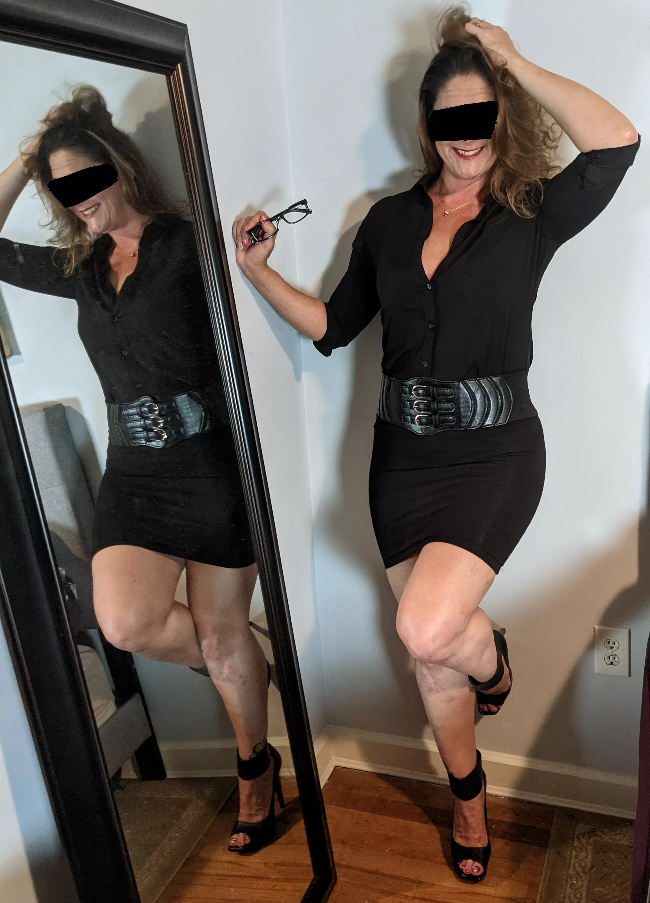 Hubby's away on business, Mom's going out