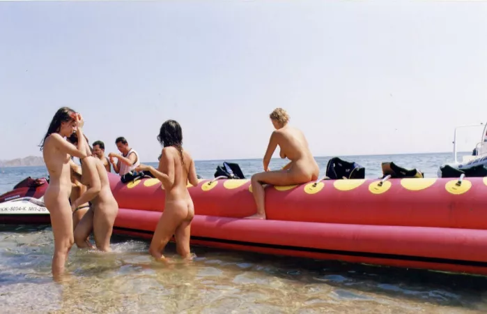 Huge inflatable with safety vests. What for?