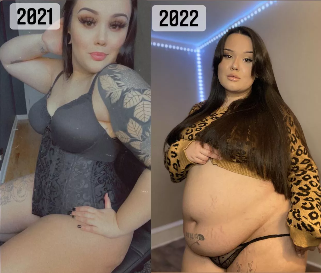 I always feel like I haven’t gained a lot of weight…. but uh… this comparison proves me wrong I always feel like I haven’t gained a lot of weight…. but uh… this comparison proves me wrong