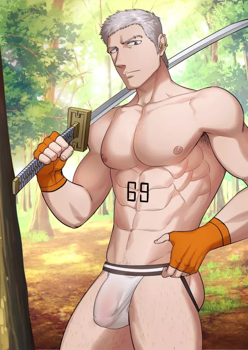 I always had a crush with Kensei ๐ and his serious and reserved attitude, his masculinity made me think in my mind he was receiving some good D from Grimjow or another manly character. unluckily it was hard to find some yaoi of him . Hope you like him