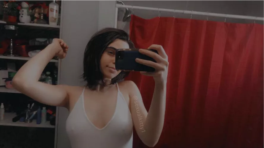 I always see men staring at my hard nipples in public, which makes them get harder 💦🥴 Would you stare?