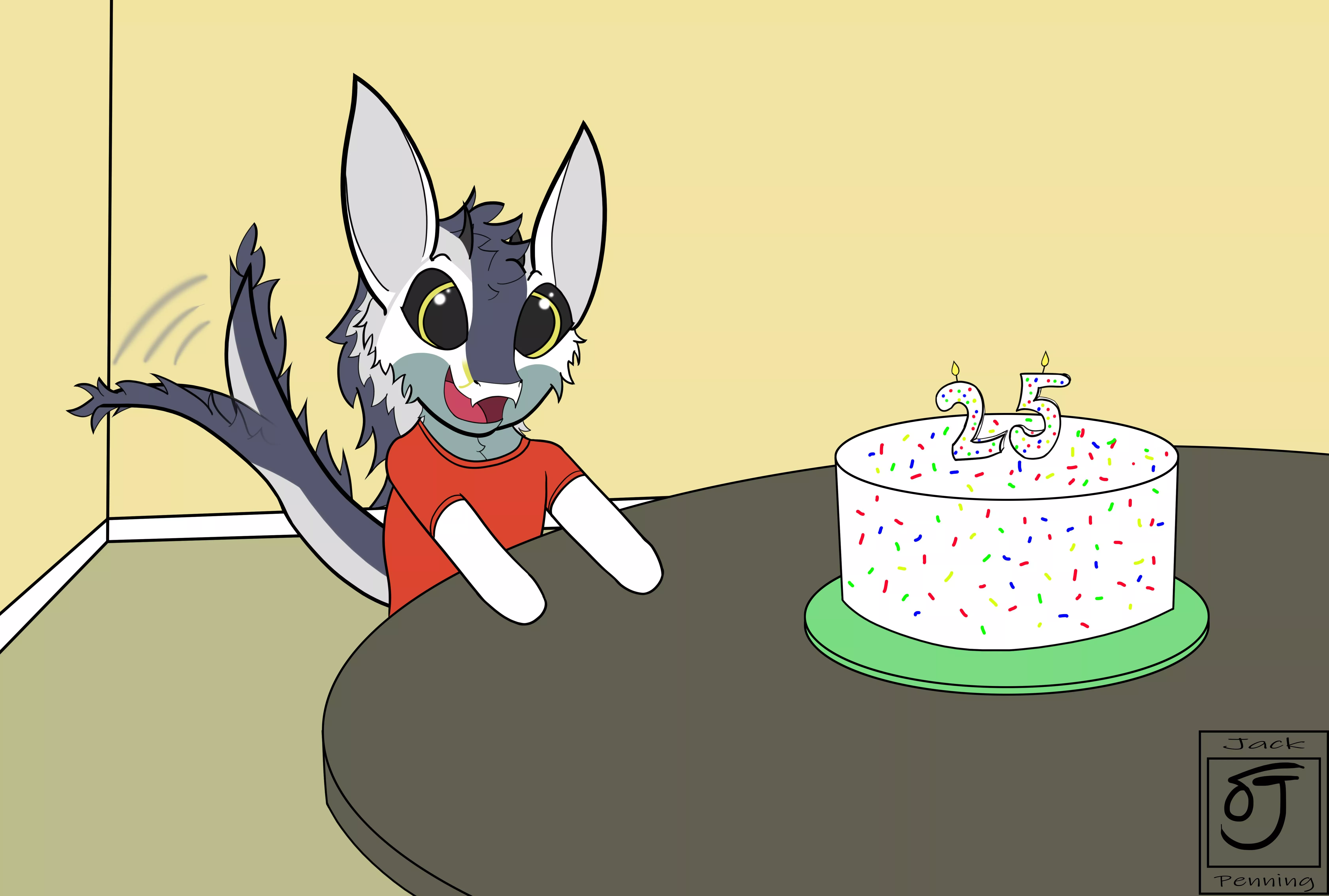 I am become chibi! Time to celebrate another year! Who wants cake? (Art by me)