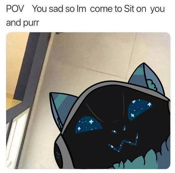 I am here to help cheer you up! (Art by me)