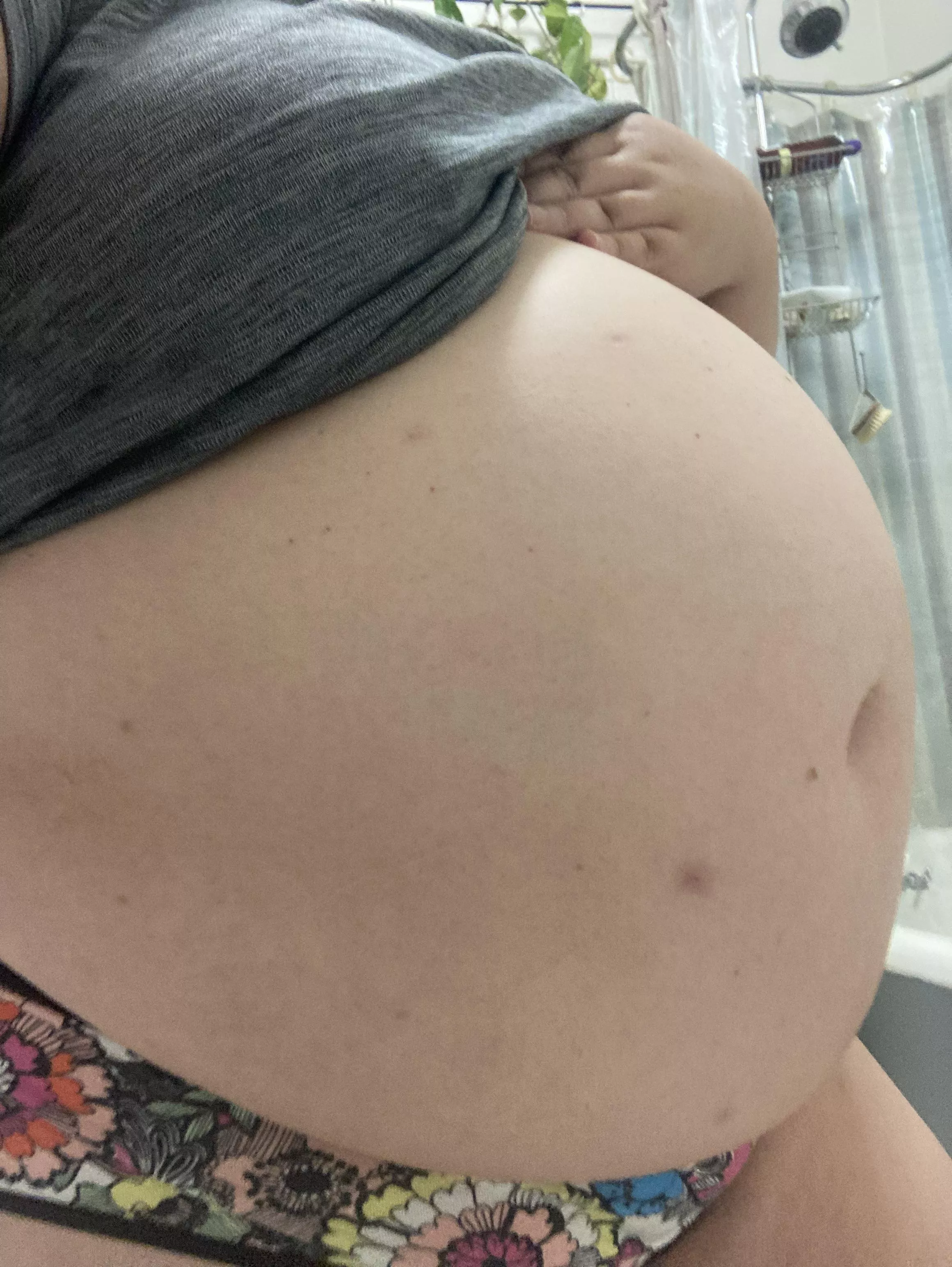 I ate so much yesterday & had to play with my belly this morning. New vid content on my OF. ☺️