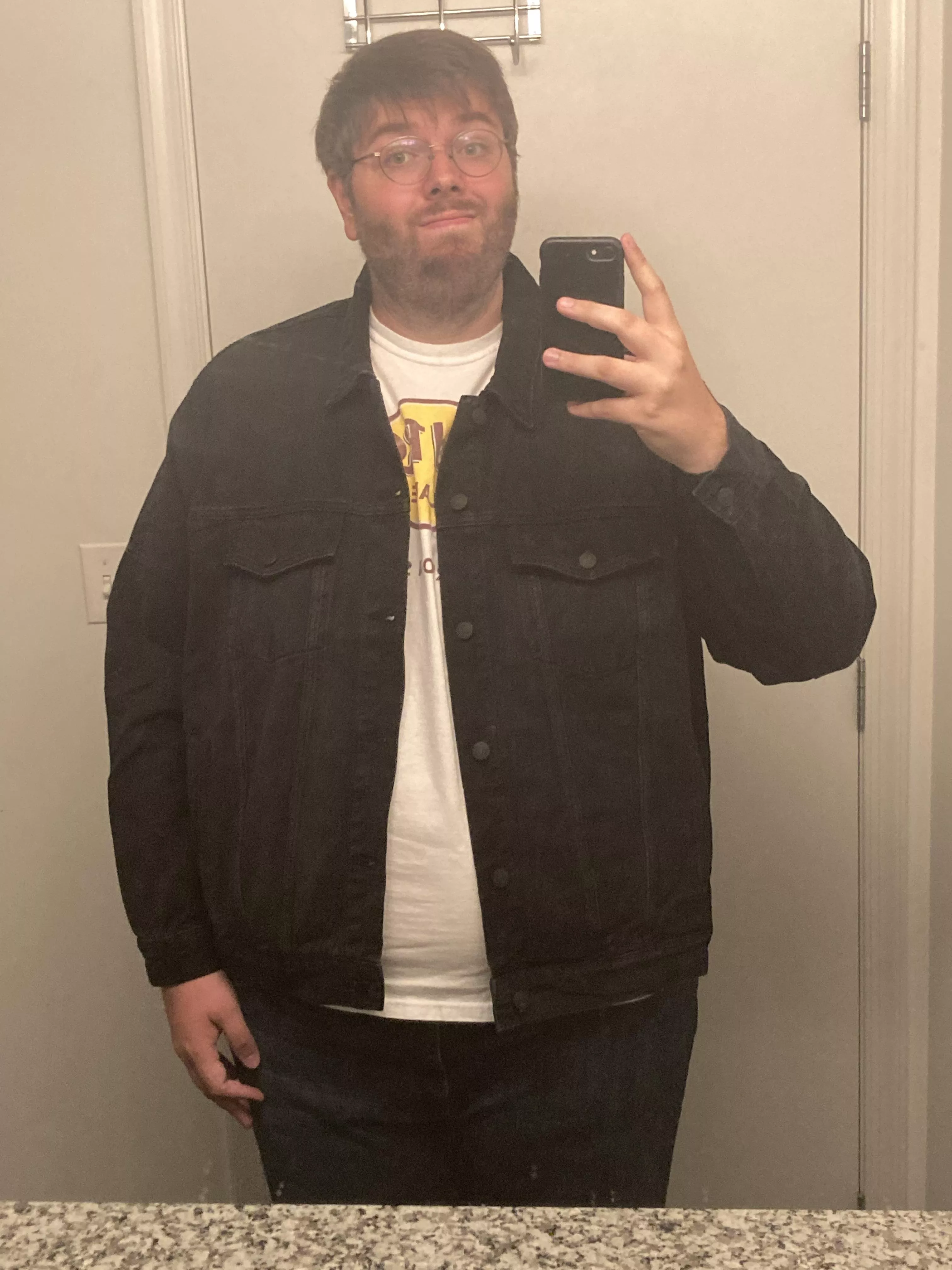 I bought myself a new jacket as a reward for losing 60 lbs (and counting)! What do y’all think? I bought myself a new jacket as a reward for losing 60 lbs (and counting)! What do y’all think?