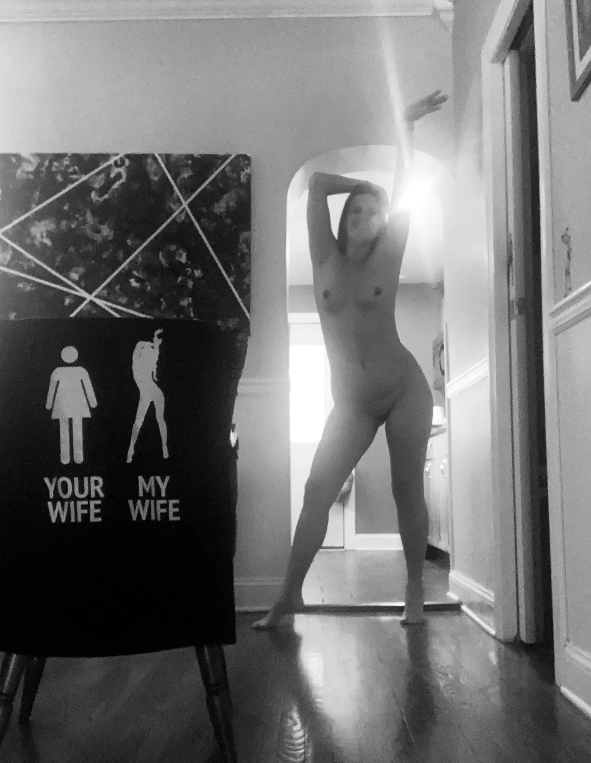 I bought myself a new T-shirt so my wife decided to copy the pose