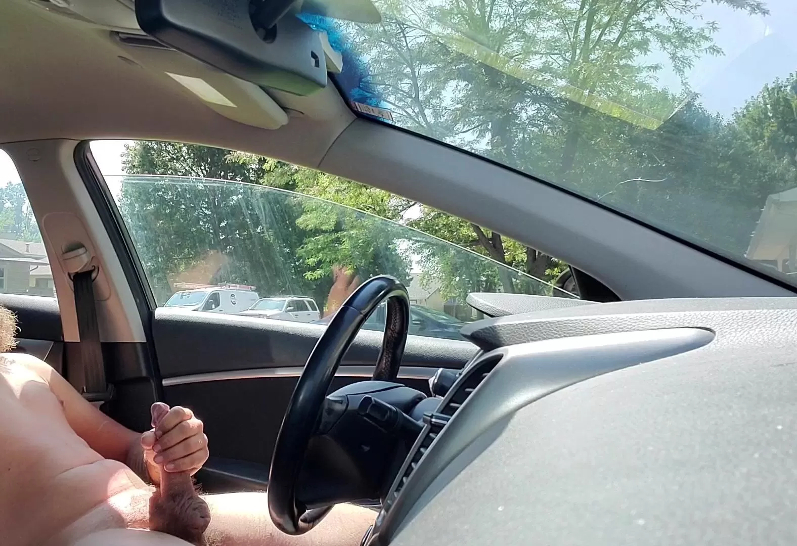 I came just as they drove by. I came just as they drove by.