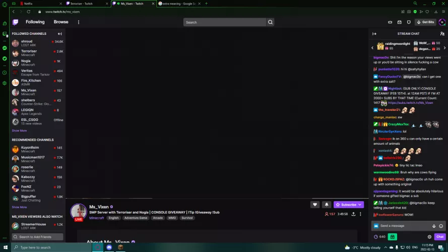 I can not see the stream only happens in this stream i can talk and everything just cant see game