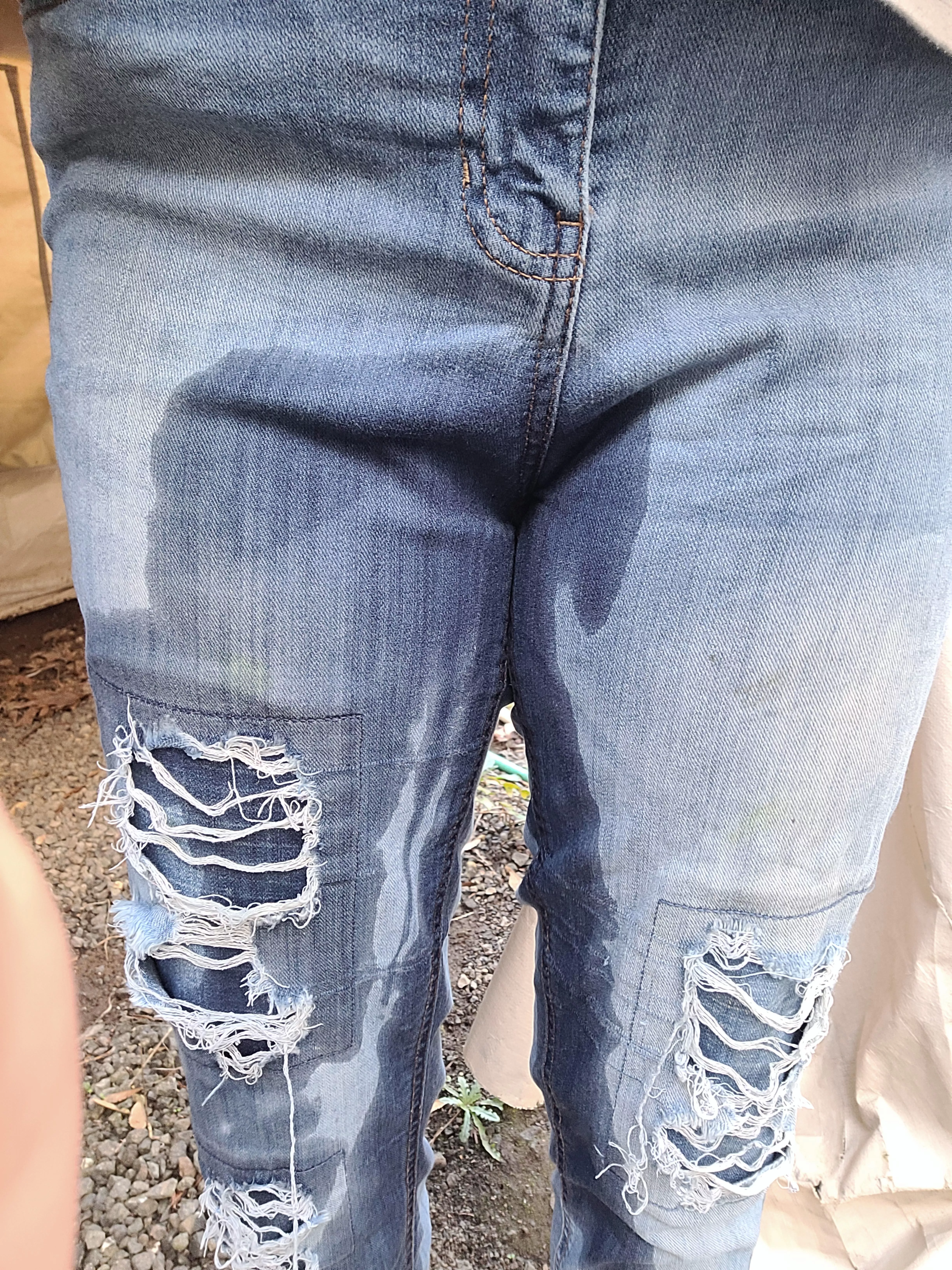 I couldn't hold it while I was locked out of the house (f)