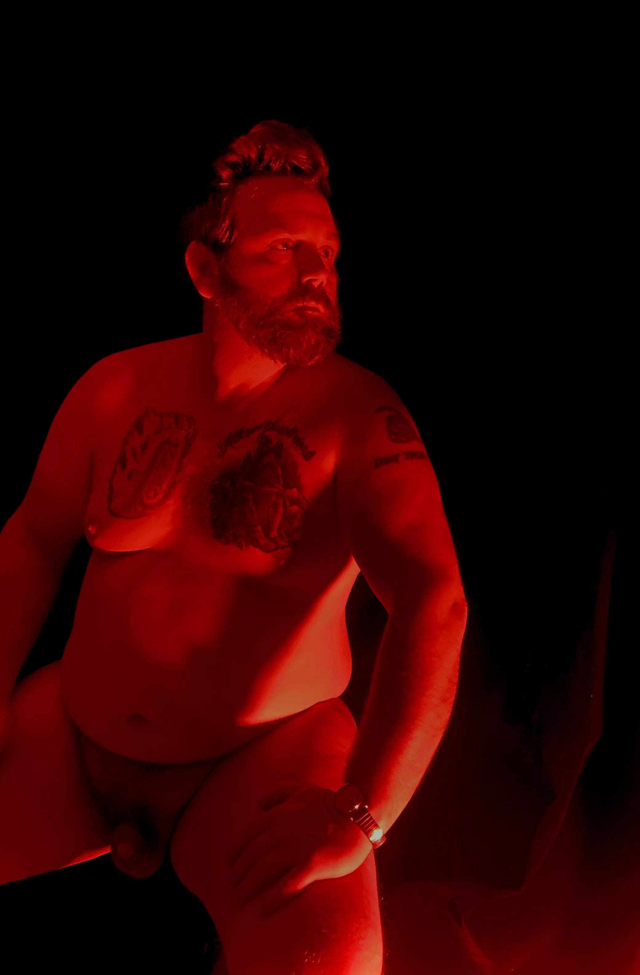 I couldn’t sleep last night, so I took a weird, naked photo of myself.