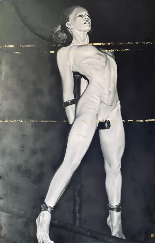 I did not know where to post this oilpainting 150cm-100cm with Gold lesf