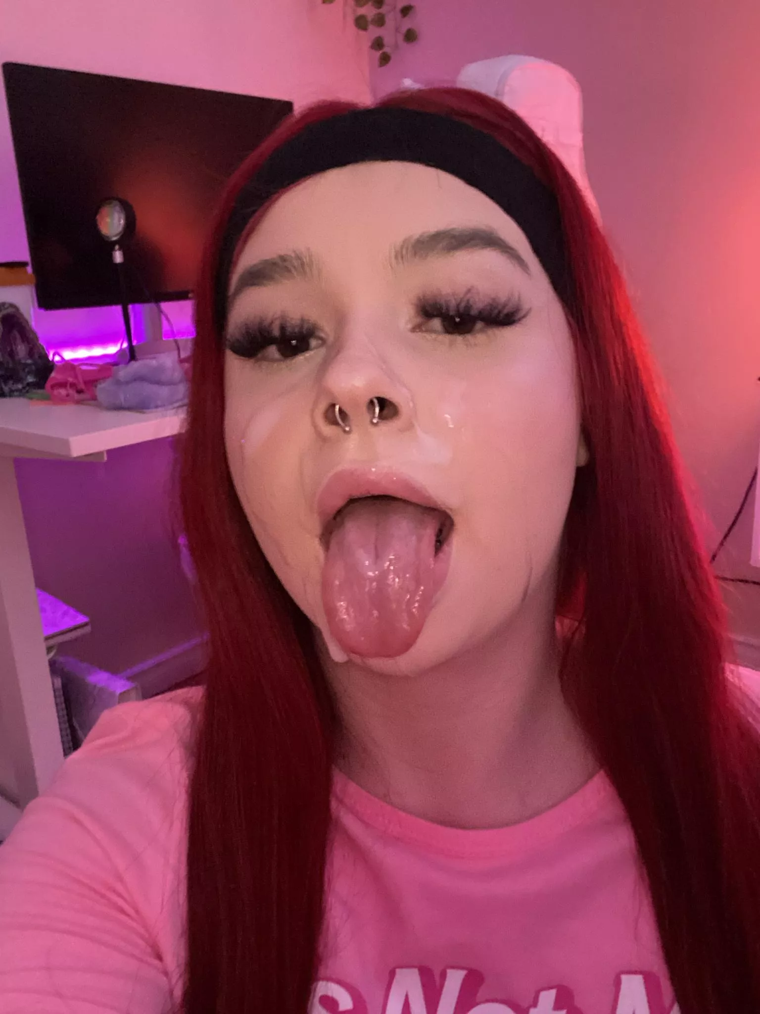 I didn’t get cum on my eyelashes this time!