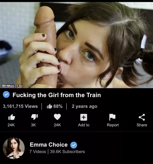 I don’t always watch porn, but when I do, I enjoy Emma Choice’s “Fucking the Girl from the Train”…