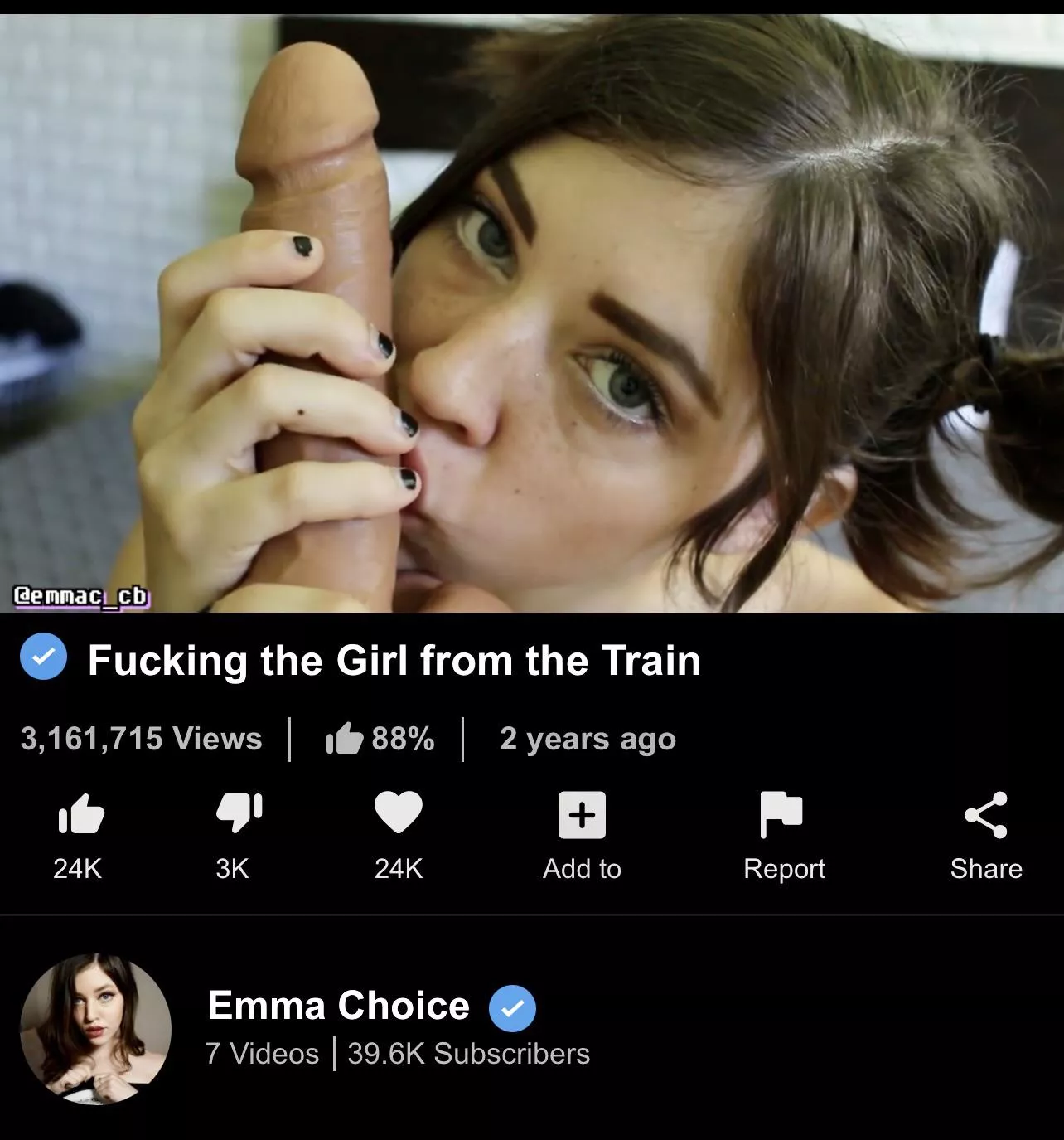 I don’t always watch porn, but when I do, I enjoy Emma Choice’s “Fucking the Girl from the Train”…