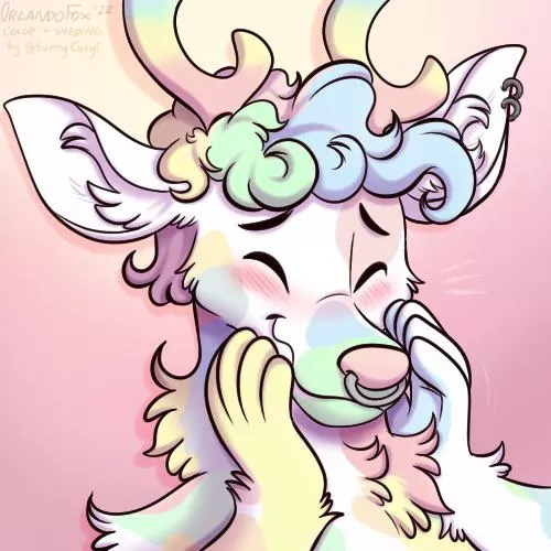 I don't make the rules when I blush! (art by OrlandoFox!)