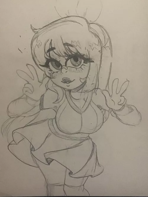 I drew on paper today! It was really nice! Was totally feeling cute!