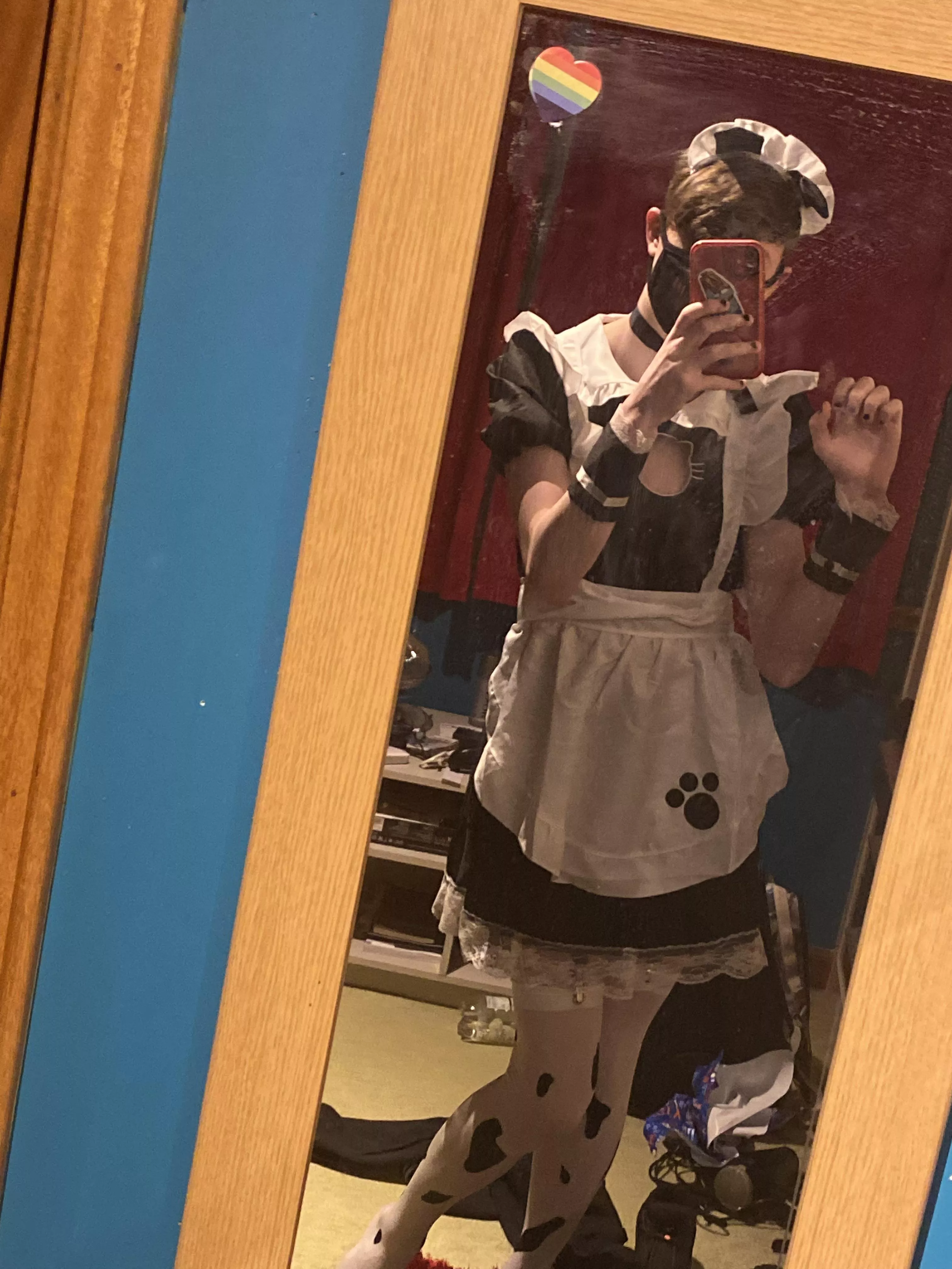 i finally got a maid outfit AND I LOVE IT 👉👈🥺