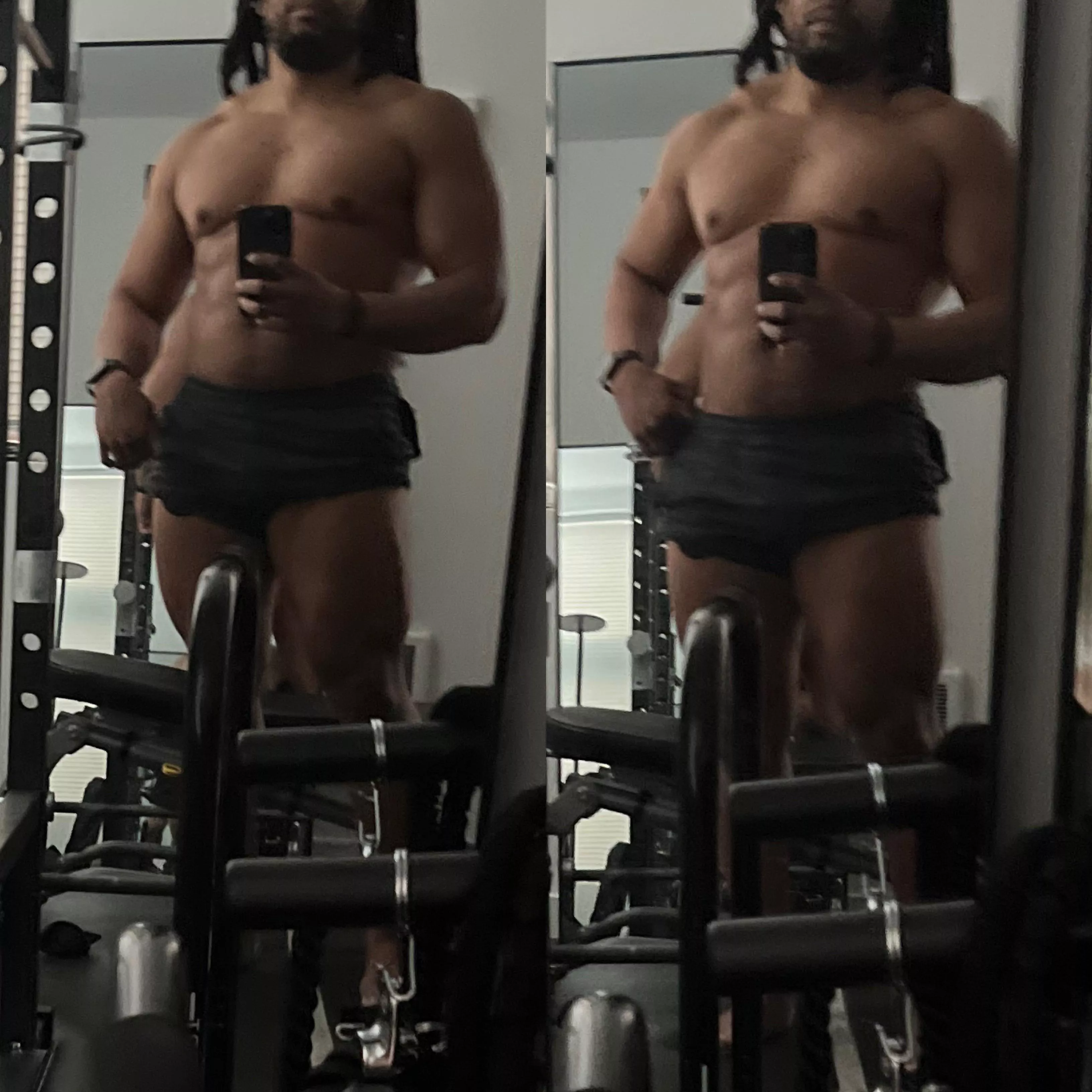 I find a mirror I like and stick to it.